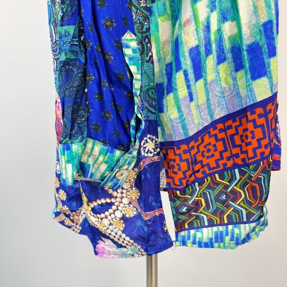 NWOT John Mark Floral Long Sleeve Button-Down Top Blouse Shirt Size L - Picture 8 of 13